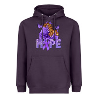 Plum hope lavender ribbon all cancers Heavyweight Hoodie - NancyCooperArtShop
