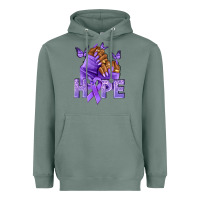 Sage hope lavender ribbon all cancers Heavyweight Hoodie - NancyCooperArtShop