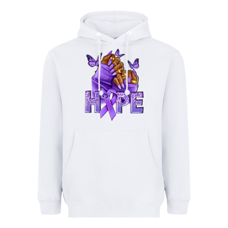 Hope Lavender Ribbon All Cancers Heavyweight Hoodie by NancyCooperArtShop | Teevron