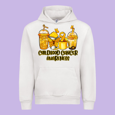 Childhood Cancer Awareness Coffee Urban Hoodie Designed By Jasminsmagicworld