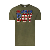 Vintage Olive all American boy Vintage Tee - Zillion Design Studio