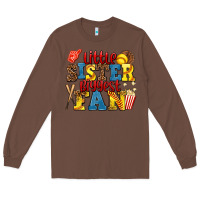 Chestnut little sister biggest fan softball Long Sleeve Tee - AdoDesignShop