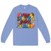 Colony Blue little sister biggest fan softball Long Sleeve Tee - AdoDesignShop