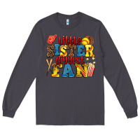 Smoke little sister biggest fan softball Long Sleeve Tee - AdoDesignShop
