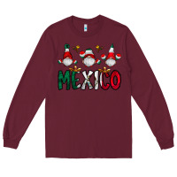 Burgundy mexico gnome Long Sleeve Tee - CowhideDigitalArt