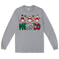 Heather Grey mexico gnome Long Sleeve Tee - CowhideDigitalArt