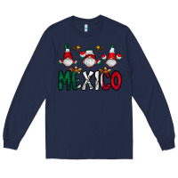Navy mexico gnome Long Sleeve Tee - CowhideDigitalArt
