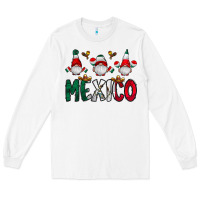 White mexico gnome Long Sleeve Tee - CowhideDigitalArt