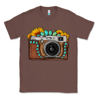 Chestnut Sunflower Gemstone Vintage Camera Classic Tee - FaDigitalArtStudio