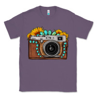 Lavender Sunflower Gemstone Vintage Camera Classic Tee - FaDigitalArtStudio