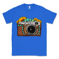 True Royal Sunflower Gemstone Vintage Camera Classic Tee - FaDigitalArtStudio