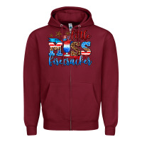 Burgundy little miss firecracker Zipper Hoodie - AdoDesignShop