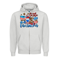 Dove Grey little miss firecracker Zipper Hoodie - AdoDesignShop
