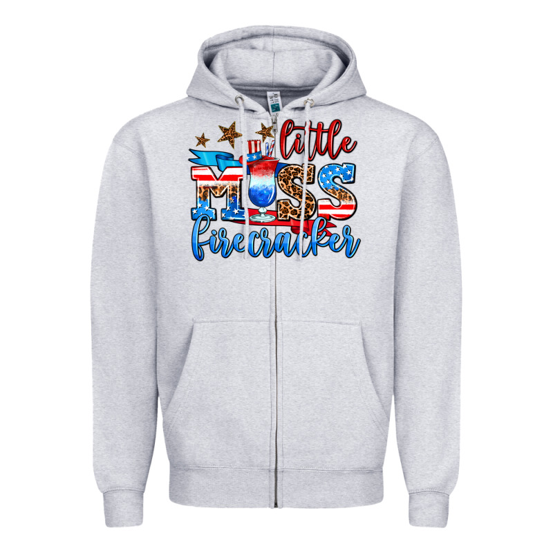 Little Miss Firecracker Zipper Hoodie by AdoDesignShop | Teevron