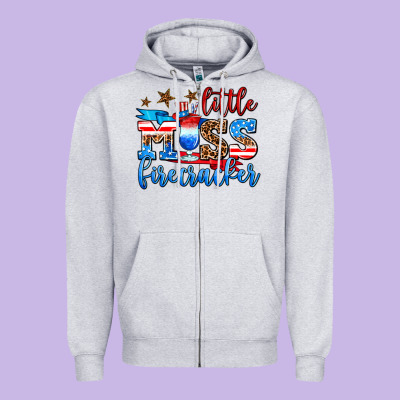 Little Miss Firecracker Zipper Hoodie Designed By Adodesignshop