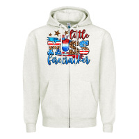 Oatmeal Heather little miss firecracker Zipper Hoodie - AdoDesignShop