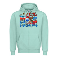 Seafoam little miss firecracker Zipper Hoodie - AdoDesignShop