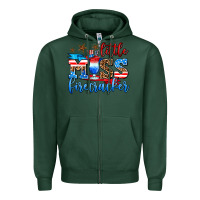 Sports Green little miss firecracker Zipper Hoodie - AdoDesignShop