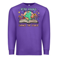 Purple book lover Premium Sweatshirt - MaliasSmallBusiness