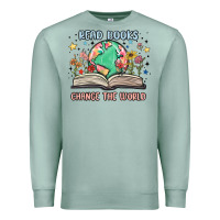 Seafoam book lover Premium Sweatshirt - MaliasSmallBusiness