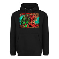 Black country boots Christmas Heavyweight Hoodie - Jasminsmagicworld