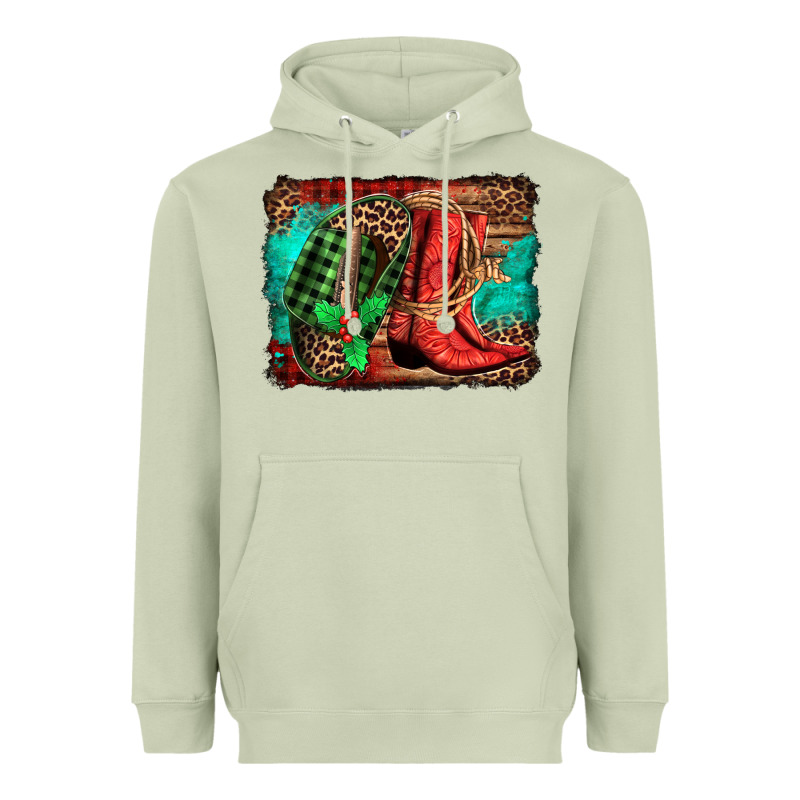 Country Boots Christmas Heavyweight Hoodie by Jasminsmagicworld | Teevron