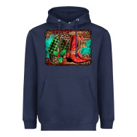Navy country boots Christmas Heavyweight Hoodie - Jasminsmagicworld