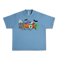 Pebble Blue halloween spooky Urban Heavy Tee - Zillion Design Studio