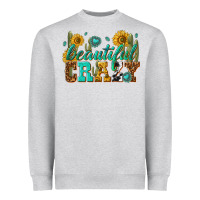 Heather Grey beautiful crazy Heavyweight Sweatshirt - texasbilliewilder