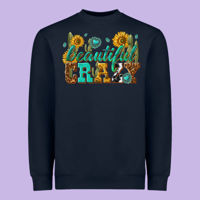 Beautiful Crazy Heavyweight Sweatshirt Designed By Texasbilliewilder