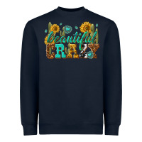 Navy beautiful crazy Heavyweight Sweatshirt - texasbilliewilder