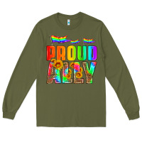 Army Green proud ally Long Sleeve Tee - HRA Design Shop
