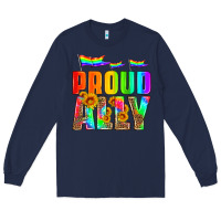 Navy proud ally Long Sleeve Tee - HRA Design Shop
