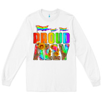 White proud ally Long Sleeve Tee - HRA Design Shop