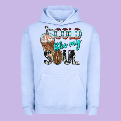Cold Like My Soul With Coffee Urban Hoodie Designed By Barkaloodesign