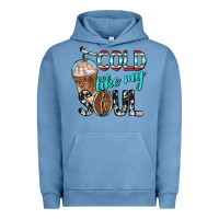 Pigment Pebble Blue cold like my soul with coffee Urban Hoodie - BarkalooDesign