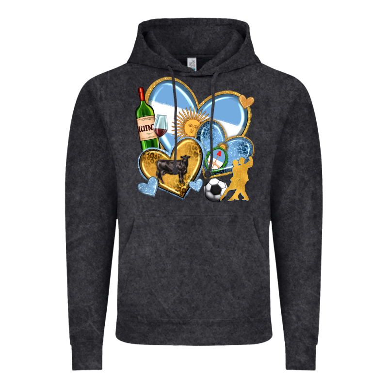 Argentina  Hearts Vintage Hoodie by texasbilliewilder | Teevron