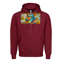 Burgundy Fall truck sunflowers Zipper Hoodie - Artiststas