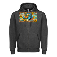 Charcoal Heather Fall truck sunflowers Zipper Hoodie - Artiststas