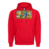 Red Fall truck sunflowers Zipper Hoodie - Artiststas