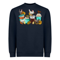 Navy chicken coffee cups Heavyweight Sweatshirt - texasbilliewilder