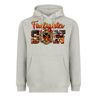 Moon Dust American Flag Firefighter Son Heavyweight Hoodie - LillyAllenDesigns
