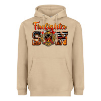 Mushroom American Flag Firefighter Son Heavyweight Hoodie - LillyAllenDesigns
