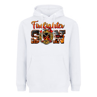 White American Flag Firefighter Son Heavyweight Hoodie - LillyAllenDesigns