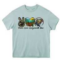 Peace Love Largemouth Bass Heavy Core Tee | Teevron