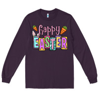 Plum Easter Day Happy Easter Long Sleeve Tee - OliviaCreatesArt