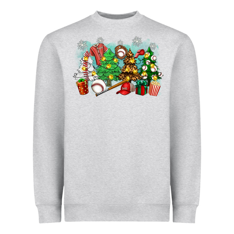 Christmas Trees With Baseball Heavyweight Sweatshirt by Zillion Design Studio | Teevron