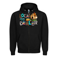 Black Local egg dealer Zipper Hoodie - AdoDesignShop