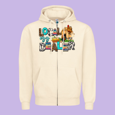 Local Egg Dealer Zipper Hoodie Designed By Adodesignshop