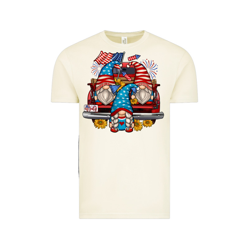 4th Of July Gnomes Farm Truck Vintage Tee by Zillion Design Studio | Teevron